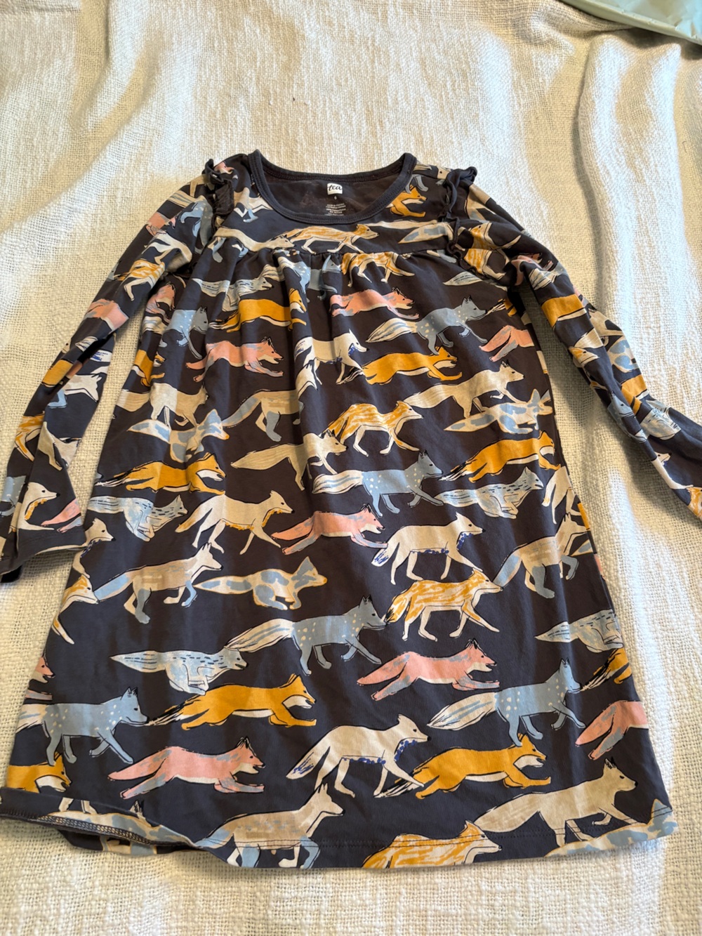 Tea Collection Girl’s Fox Ruffle Dress size 6